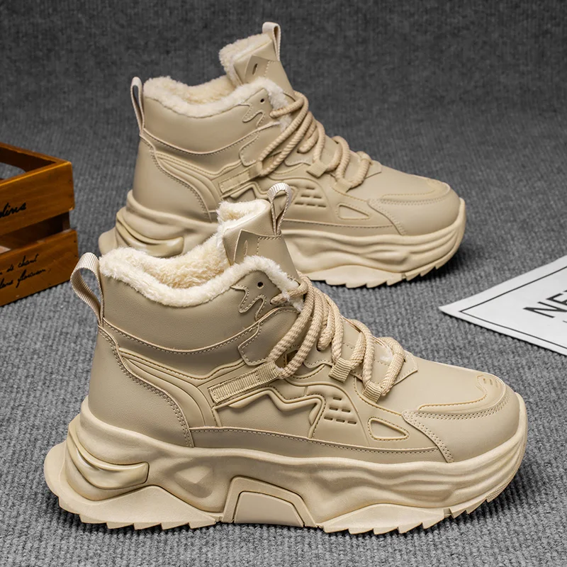 Thick Sole Versatile Clunky Sneaker for Men 2025 New Trend Mesh Lace Up Breathable Casual Sports Shoes Increased Soft Soles