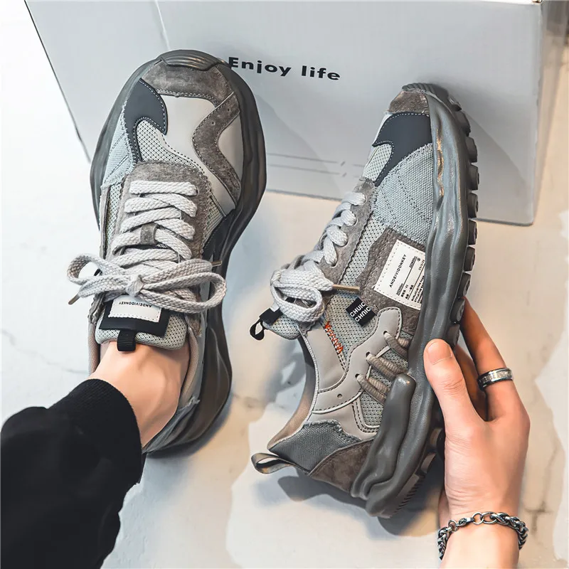 Shoes for Men Tennis Deals Thick Platform Man Casual Sneaker Designer Wide Offers and Promotion Hot Light All Brands Sports - Image 4