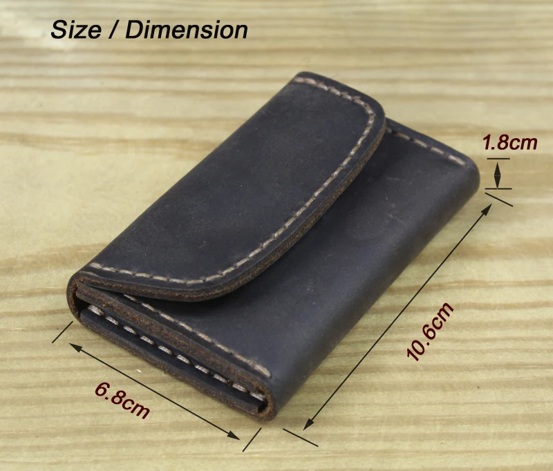 Handmade High Class Genuine Leather Card Holder Leather Card wallet small Purse Credit ID card Holder Business Card case - Image 3