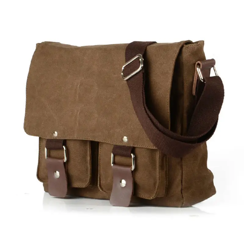 Fashion Vintage Thick Cotton Canvas Shoulder Bag Men Crossbody Bag Canvas Women Messenger Bag Small Casual Sling Bag Leisure - Image 2