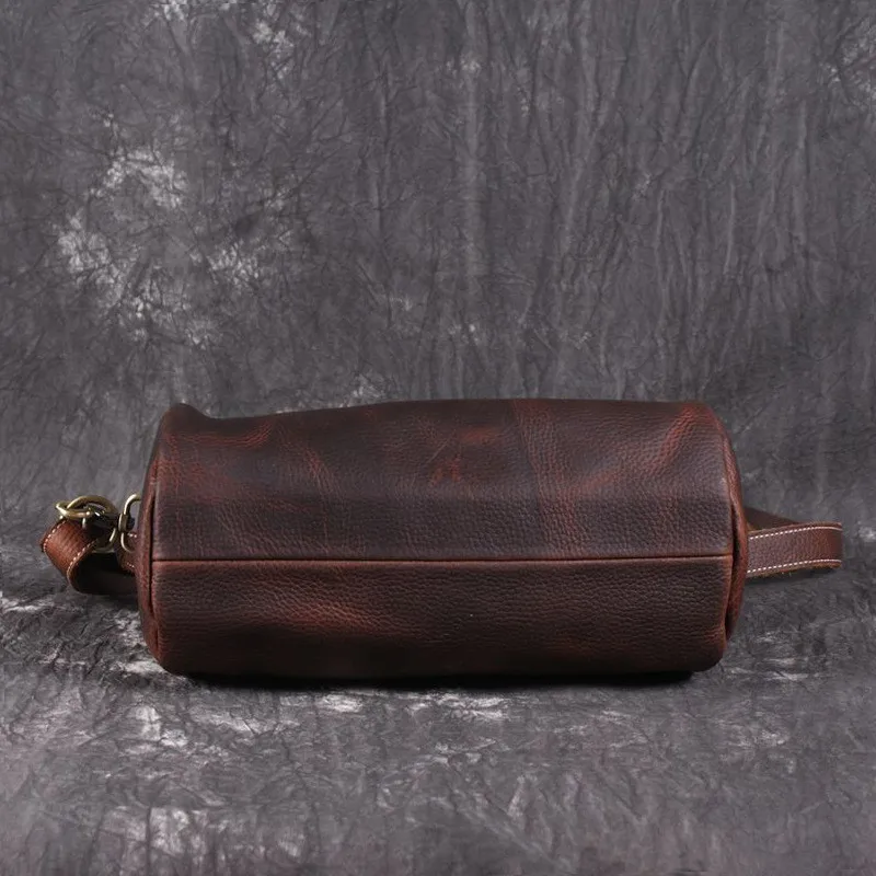 Vintage Casual Genuine Leather Small Shoulder Bag Men Crossbody Bag male Leather Messenger Bag Leisure Men sling Bag - Image 4