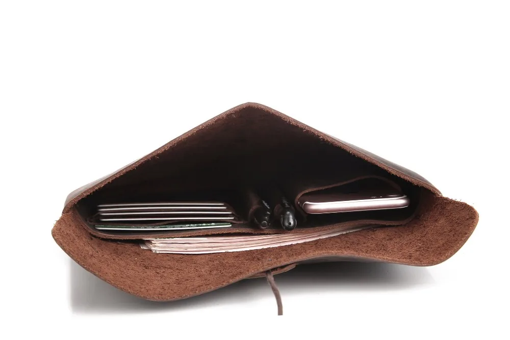 Vintage Crazy Horse Genuine Leather Men Shoulder Bag Leather Messenger Bags Men's Casual Crossbody Bag IPAD Bags Clutch Brown - Image 6