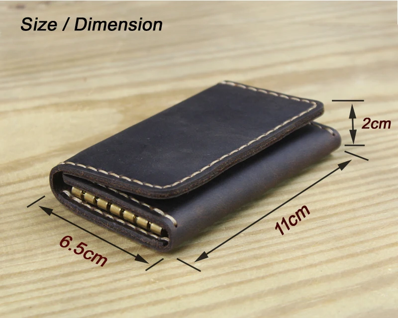 100% Handmade Vintage Genuine Leather Key Holder Men Leather Key Wallet Men key case Women key organizer Fashion pouch Bag - Image 3