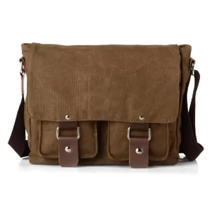 Fashion Vintage Thick Cotton Canvas Shoulder Bag Men Crossbody Bag Canvas Women Messenger Bag Small Casual Sling Bag Leisure